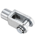 Air Cylinder Rod Clevis End Y Connector Kit 2 Pack 78mm Length M16x1.5 Female Thread Silver Finish Durable Low Carbon Steel Built To Last For Automatic Equipment And Pneumatic Actuator Linkages, silver clevis connector