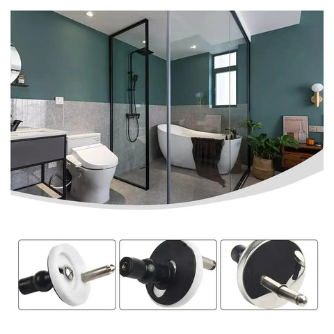 2 Pack Stainless Steel Toilet Seat Hinges Top Fix Replacement For Bathroom Quick Install No Fuss Hinge Mountings, product images
