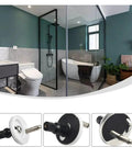 Two Pack Stainless Steel Toilet Seat Hinges Top Fix Replacement Kit with Easy Install for bathroom use, shown in a modern bathroom setting.