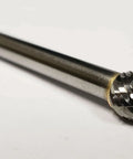 Three Eighths Inch SD-3 Ball Burr Double Cut Solid Carbide Grinding Bit for Precision Deburring Contouring and Shaping Metal Surfaces