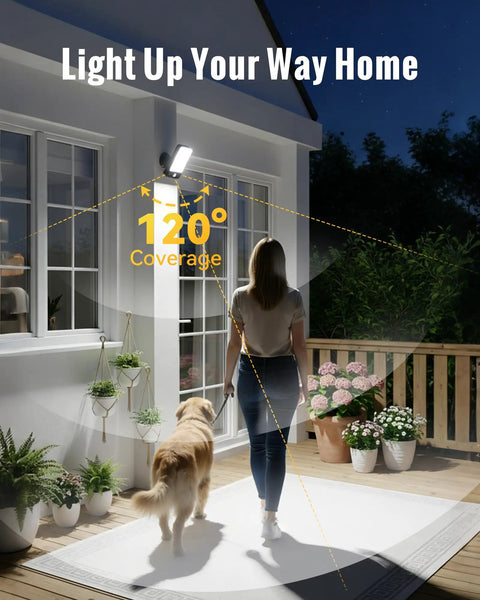 Motion Sensor Outdoor Light With 10000mAh USB C Rechargeable Battery Remote Control 3 Modes 3 Color Temperatures Waterproof For Porch