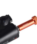 Lower Leg Removal Tool For Fox Fork Servicing On Fox 34 36 38 40 Damper Side Pro Grade Aluminum Tool attached to suspension