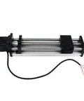 CNC Linear Stage Actuator With Double Optical Axis Slide Rail And 1204 Ball Screw, aluminum alloy, side view with wires, low noise