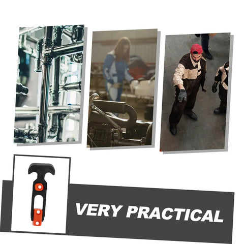 Collage of industrial setting with Heavy Duty Car Hood Latch Kit 2 Pack Replacement T Handle Hasp Latches For Cars.