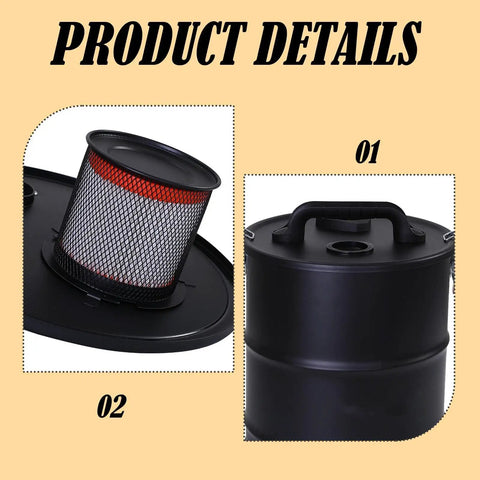 Nonmifyr Heavy Duty Cyclone Dust Collection System 20L Barrel Separator showing filter and steel barrel for workshop debris.