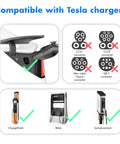 Image showing J1772 To Tesla Adapter Slick EV Charger Connector for Model 3 Y S X and Cybertruck compatibility with Tesla chargers.