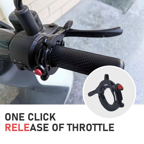 Hustle Free Motorcycle Throttle Catch And Smooth Cruise Control Assist With Boss Gripping Handlebar Clip for easy throttle release.