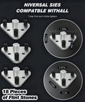 Two Pack Triple Groove Flint Torch Strikers with Eighteen Replacement Flints for welding, showing detailed components