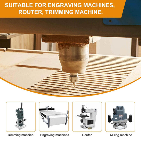 Two Pack Point Cutting Roundover Router Bit Seven Sixteen Inch Radius Quarter Inch Cutting Diameter Seven Eighth Inch Shank Forty Six Millimeter Length Two Flute CNC Woodworking Bit For 2D And 3D Carving Engraving in CNC machine setup