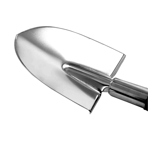 Close-up of Long Handle Garden Shovel with Heavy Duty Japanese Steel Blade For Digging And Transplanting Made In Japan