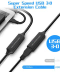 32 Foot USB 3.0 Active Extension Cable With 5V 2A Power Adapter and Built In Signal Booster Chips for Xbox One PS4