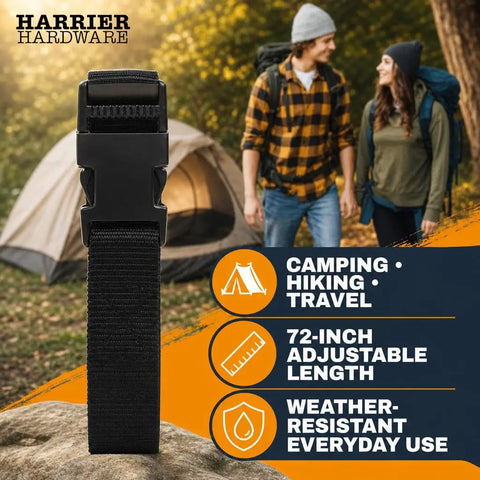 Heavy Duty Utility Strap With Quick Release Buckle 72 Inch Polypropylene Tie Down For Camping Travel Bike Roof Rack And Gear