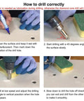 Step-by-step guide for using Diamond Drill Bit Set For Ceramic Glass Tile Stone Porcelain 6 To 14 mm 5 Piece Kit