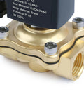 Half Inch Brass Solenoid Valve, 110V To 120V AC, Normally Closed, 10 Bar, Half Inch NPT Thread, Electric Valve For Water Air Diesel