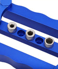 Dead Nuts Precise Aluminum Dowel Jig Kit With Self Centering Drill Guides showing guide tubes and ergonomic design.