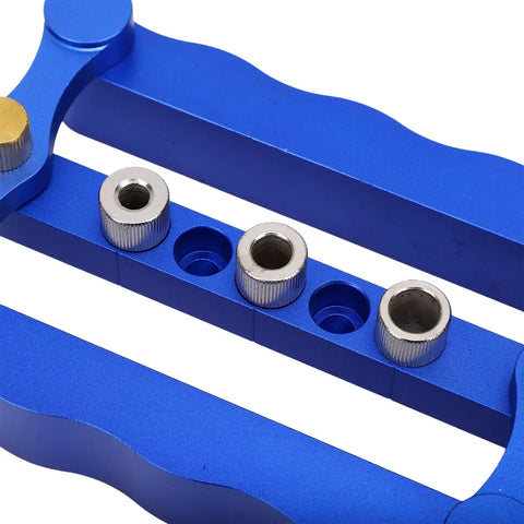 Dead Nuts Precise Aluminum Dowel Jig Kit With Self Centering Drill Guides showing guide tubes and ergonomic design.