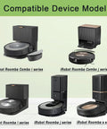 Compatible models of Roomba i, j, and s series for 6 Pack Vacuum Bags For Roomba I J And S Series Replacement Dust Bags For iRobot Vacuum Cleaners Easy Install No Mess And Reliable Filtration, Compatible With I1 To I9, J5 To J9, S9 Plus And Combo Models.