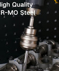 Adjustable Tap Socket Tool Set, 2-Piece One Half Inch Drive, M13 To M19 Chuck in use, highlighting CR-MO steel construction.