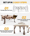 Guide for setting up 11x11 Pop Up Gazebo With Mesh Netting For Quick Setup Instant Outdoor Canopy Tent Water Resistant Shelter