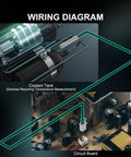 Wiring diagram showing 10K Temperature Sensor Probe Kit application in coolant tank and circuit board for remote sensing and control