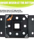 Close-up of black powder-coated Beefy 4x4 Post Base Brackets, heavy-duty solid steel, 8 pack, with unique bottom design.