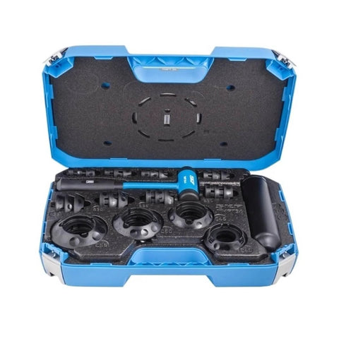 Open toolbox showing Universal Bearing Install Kit TMFT36 Bearing Fitting Tool Set For Auto Repair with tools organized inside.