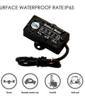 Mini LED Battery Indicator For DC 12/24V Lifepo4 Batteries With Five Column Green LED Gauge Battery Power Monitor For Golf Carts Forklifts And Equipment Auto Recognizes 12V Or 24V And Shows Twenty Percent Increments. IP65 waterproof battery meter with cable