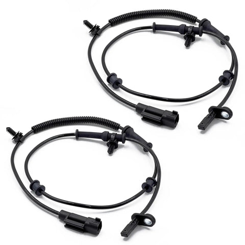 Rock Solid Front Left And Right Abs Wheel Speed Sensors Built Rugged For Jeep Grand Cherokee And Dodge Durango, durable black wiring harness.