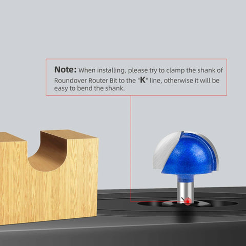 Nose Router Round Nose Router Bit Set 8-Piece 1/4-Inch Shank