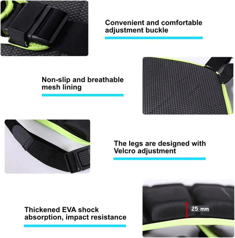 Kids Protective Butt Pad For Extreme Sports Hip Pad For Skating Roller Hockey And Snowboarding with EVA foam and buckle