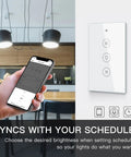 Smart WiFi Dimmer Switch With RF Remote Control Tuya Smart Life App Compatible 2 Way And 3 Way Multi Control for kitchen