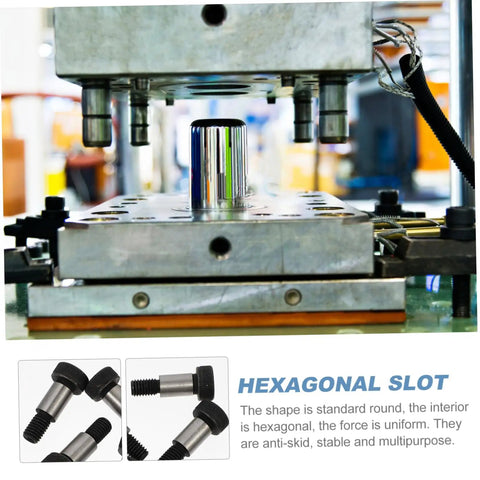 Machinery using rustproof carbon steel shoulder screws, heavy duty shoulder bolts for no fuss applications in industrial setups.