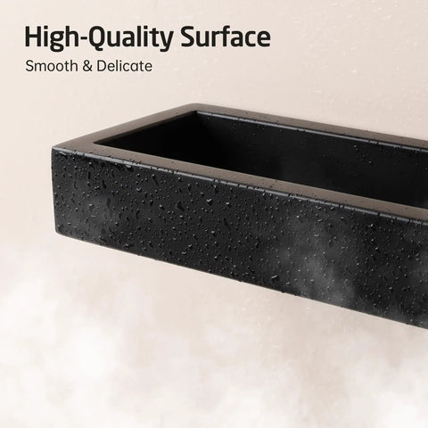 Matte Black 10 Inch Towel Bar Wall Mount For Bathroom Made From SUS304 Stainless Steel showing smooth high-quality surface