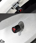 Tesla Model 3 S X Y Tire Valve Stem Caps Matte Black Aluminum With Rubber O Rings Leakproof Valve Covers on wheel