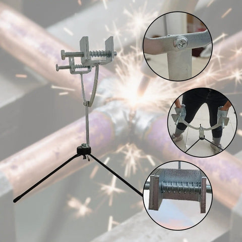 Copper Pipe Welding Fixture Tool 360 Degree Adjustable Welding Bracket With Stainless Steel Clamps, 12.99 Inch Length, Multiple Views