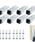 Big Time Heavy Duty Vertical Track Roller Wheels with rubber casters and mounting screws for sliding door support.