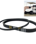 Beefed-Up Golf Cart Clutch Drive Belt And Starter Generator Belt Kit for Yamaha G2 G29 showing black ribbed belts
