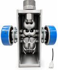 2000W Micro Hydro Generator Pelton Turbine Portable Hydroelectric Power System showing internal turbine components.