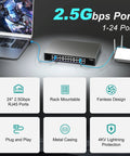 Image of Unmanaged 24 Port 2.5G Ethernet Switch With 160Gbps Switching Capacity Plug And Play Desktop Or 19 Inch Rack Mount