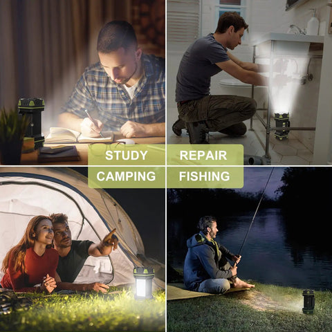Emergency Spotlight Flashlight And Rechargeable Camping Lantern with High Lumen LED used for study, repair, camping, fishing