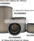 Four sizes of air filters for vacuum pump replacement, pro grade materials, cost effective maintenance saver, direct fit, 100 percent compatible
