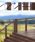 500 Ft Black Stainless Steel Cable Sleek Dope Look One Eighth Inch T316 Marine Grade Wire Rope Seven By Seven Strand For Deck Railing And Balustrades With 1850 Lb Breaking Strength Aircraft Cable For Indoor Outdoor Use shown in deck installation.