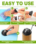 Installation instructions for Peel And Stick Caster Wheels For Sliding Heavy Couches And Cabinets Smooth Self Adhesive Rollers.