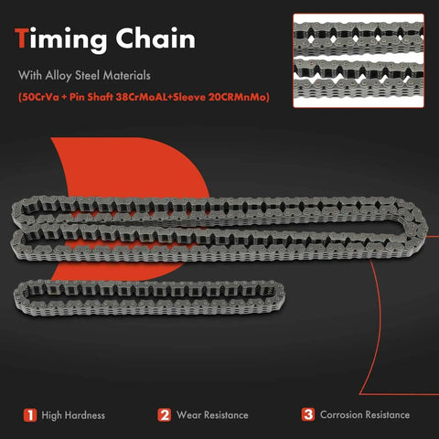 11 Piece Timing Chain Kit With Sprocket And More For Honda 2.4L DOHC 4 Cylinder Engines Ready To Get Your Timing Back On Track