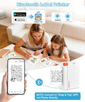 Top Tier Portable Thermal Sticker Printer And Wireless Label Maker With 2 To 3 Inch Wide Format For Photos Study Notes Creative Crafts Journaling Everyday Carry Flex in use.
