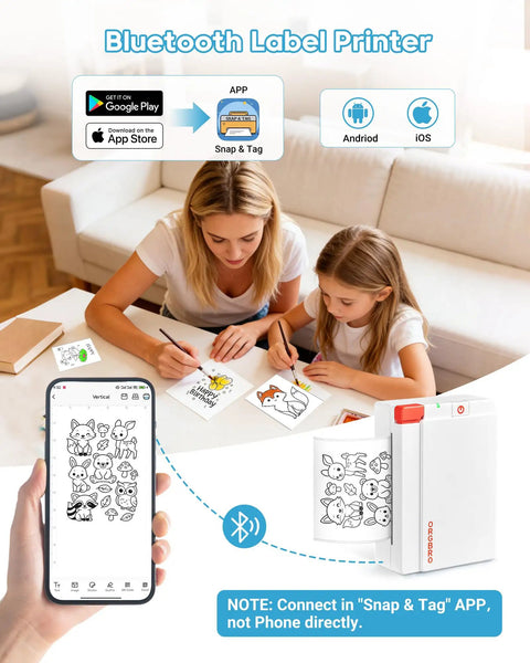 Top Tier Portable Thermal Sticker Printer And Wireless Label Maker With 2 To 3 Inch Wide Format For Photos Study Notes Creative Crafts Journaling Everyday Carry Flex in use.