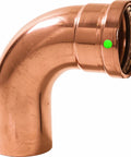 ProPress XL-C 90 Degree Street Elbow Copper Fitting 2-1/2 Inch Press X Street Connection 1 Pack, side view of fitting