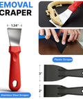 Removal scrapers from All In One 3D Printer Tools Kit for Beginners 40 Pcs FDM Printer Accessories, showing steel and plastic scrapers.