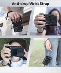 Street Snap Grip Kit For GoPro Hero 13 12 11 10 9 Black With Metal Cage And Ergonomic Handle, Anti Slip Wrist Strap, TGP03B