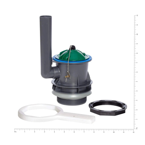 Champion Universal Replacement Flush Valve For Champion Four System Black with accessories, 7-inch tube, commercial use